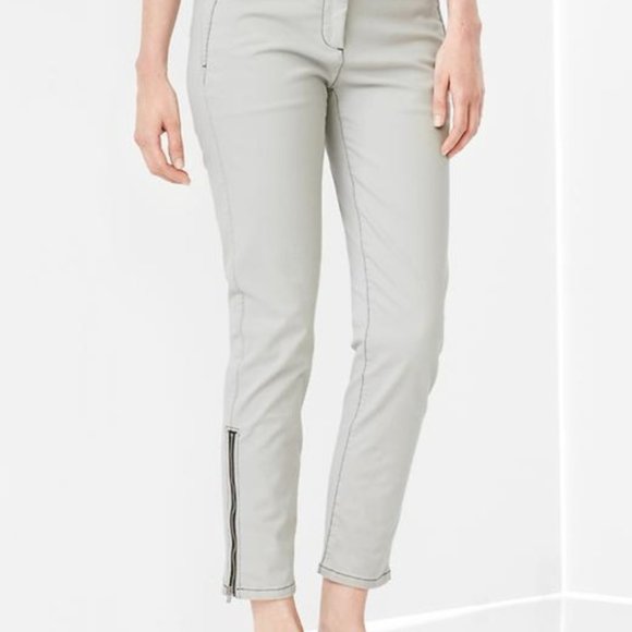 Gap Khaki Light Grey Pants with Ankle Zippers - Picture 1 of 9